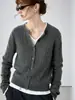 Suéter corto de lana de punto trenzado retro clásico para mujer, cárdigan suave de cachemira trenzada para otoño e invierno, suéter ajustado para el trabajo