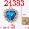 Pingente Lake Blue Series Full Diamond Love Butterfly Star Brincos de Vento Frio Pulseira Clavícula Corrente Pingente Liga Acessórios