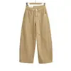 Pantalones Curvos Vintage de Estilo Americano Nuevos para Mujer Primavera y Otoño 2026, Cintura Alta, Corte Holgado, Adelgazantes, Versátiles Pantalones de Pierna Ancha, Ropa Casual de Trabajo