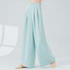 Calça de Prática de Dança Clássica para Mulheres, Novo Estilo, Calça Larga de Cetim Plissada Solta, Moda Dança Chinesa Casual Fluida