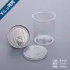Atacado de fábrica potes transparentes de plástico para animais de estimação chá perfumado lanche embalagem de nozes potes selados balde de biscoito