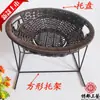 Cesta de Frutas de Rattan Sintético para Supermercado, Cesta de Pilha, Cesta de Exibição de Alimentos e Pães, Suporte de Bandeja de Rattan Sintético