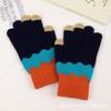 2025 Nuevos Guantes Bordados para Mujer Lindo Oso Sonriente de Dibujos Animados Otoño e Invierno Cálidos y a Prueba de Frío Agujas para Hombres y Mujeres