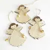 Colgante Niña Pequeña Tablero de Paulownia Serie Navideña Colgante de Madera Decorativo de Niña Decoración Navideña Manualidades Accesorios