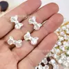 ABS Perla Moño Pequeño Pegamento en Crema Funda para Teléfono Cadena para Teléfono DIY Pendientes de Cuentas Material para Uñas Accesorios de Joyería