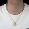 Colar Cruz Cravejado de Diamantes Transfronteiriço para Homens, Corrente de Clavícula Versátil Estilo Europeu e Americano da Moda para Mulheres e Homens, Colar de Prata