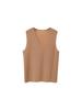 Chal de punto sin mangas de lana 100% con cuello en V, nuevo para Primavera/Verano 2026, versátil, holgado, para mujer, elegante para usar en capas