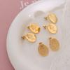 Corea del Sur Dongdaemun Sencillo Empleado de Oficina Oval Rosa Chica Novia Pendientes Elegantes Clavos para Orejas Lujo Ligero F002