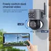 Cámara de Vigilancia 4G con Zoom 10X para Exteriores 360 grados Visión Nocturna Control Remoto por Teléfono Móvil Cámara Inalámbrica Wifi para el Hogar