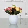 Decoração de Planta Verde Artificial Pequena Planta em Vaso Flor de Plástico Flor Falsa Conjunto de Arranjo de Flores Artificiais Decoração de Bonsai Arranjo de Flores para Casa Planta em Vaso