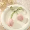 Pastel de Tulipanes para el Día de la Madre 2025 Tarjeta Decorativa de Amor Vela con Lazo Tarjeta de Mamá Hada Enchufe