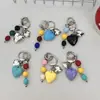 Estilo Ins Bloques de Color Corazón de Caramelo Colgante para Funda de Teléfono Soporte para Tarjetas AirPods Decoración Versátil Creativa Colgante para Bolso de Moda