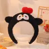 Faixa de cabeça especial para lavar o rosto, faixa de cabeça fofa de desenho animado, acessório de cabeça de pelúcia, faixa de cabeça de pinguim, acessório de cabeça de coroa alta do mesmo estilo