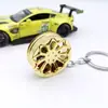 Llavero de Cubo de Rueda Te37 Bbs de Comercio Exterior Transfronterizo, Cubo de Rueda Metálico para Modificación de Ventilador de Coche, Colgante de Coche con Disco de Freno