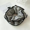 Lujo Ligero de Alta Gama Floral Otoño e Invierno Nuevo Estilo Anillo para el Cabello Cuadrado Lazo Refinado para Niña Cuerda para el Cabello de Intestino Grueso Accesorios para el Cabello para Mujer