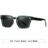 Fábrica de Pines de Ácido Propiónico Gafas de Sol Polarizadas Personalizadas Cuadradas Retro Europeas y Americanas Mismo Estilo para Hombres y Mujeres Color Uña de Arroz Personalizado
