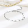 Pulseira de Corrente Oval Versátil em Prata de Lei S925 Joias Nicho da Moda Pulseiras Empilhadas Personalizadas Acessórios de Moda para Mulheres