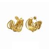 Aretes de Línea Huecos Retro Europeos y Americanos de Varias Capas para Mujer, Lujo Ligero, Diseño de Alta Gama, Aretes de Círculo en Forma de C, Aretes de Moda