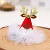 Decoración de Pasador Nuevo de Navidad Transfronterizo Adorno para el Cabello con Astas Lindas Sombrero de Navidad Pasador Tocado Decoración de Navidad Regalo