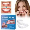 Aparelho Dentário Snaponsmile com Furos para Dentes Superiores e Inferiores Dentes Artificiais Adesivos para Dentadura Caixa Coração de Pêssego Dentadura Temporária de Beleza