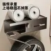 Secador de pelo sin perforación Toalla facial Estante de almacenamiento integrado Estilo simple Lavabo de baño Portarrollos de papel