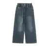 Jeans para Niñas de Primavera y Otoño 2026 Nuevos Pantalones Casuales Estilo Coreano para Niñas Mayores con Lazo Rosa en el Bolsillo Trasero