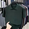 Ropa de punto de lana fina de manga corta para hombre transfronteriza, cuello de gaviota, nuevo estilo Primavera y Otoño 2026, capa base, ropa de hombre, suéter