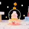 Cerdito Mascota Linda de Dibujos Animados Bola de Cristal Caja Sorpresa Decoración de Dormitorio de Estudiante Adornos de Escritorio Iluminados Juguetes de Moda Venta al por Mayor