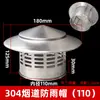 Gorra Transpirable Impermeable de PVC Cubierta para Techo de Tubo Tapa de Plástico para Tubo de Ventilación Salida de Aire Cubierta Impermeable para Tubo de Agua 75/110/160