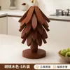 Tapete isolante térmico, superfície de mesa de jantar em madeira maciça, anti-queimadura, uso doméstico, porta-copos em formato de árvore, ornamento de bambu, árvore de Natal, travessa para caçarola, dobrável