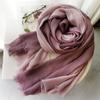 Comércio exterior algodão linho lenço de linho feminino outono e inverno gradiente cor combinando japonês e coreano Lady Mori mulheres slub xale