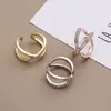 Anillo de Nuevo Estilo Europeo y Americano para Mujer Dedo Cruzado Dedo Índice Anillo de Personas de Chaozhou Japonés y Coreano Articulación Joyería de Mano para Estudiantes Personalidad Simple