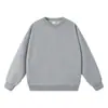 Sudadera de Punto Grueso Doble Hilo de 380g con Logo Impreso Ropa de Trabajo Catering Terry Hombros Caídos Cuello Redondo Sudadera Personalizada