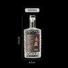 Botella de Licor Personalizada 500ml Botella de Vidrio Transparente Botella de Vino Vacía Escarchada Pegatina Personalizada Empaque de Caja de Regalo Personalizada para Botella de Vino