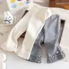 Leggings para Niña para Primavera y Otoño, Pantalones Largos Acampanados de Encaje, Elegantes Pantalones Ligeramente Acampanados con Adorno Floral para Bebés Niñas, Ropa Exterior Elástica para Niños