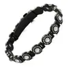 Pulsera magnética de moda europea y americana, superventas transfronteriza, lujo ligero, trébol de la suerte, aleación con incrustaciones de diamante, pulsera de joyería magnética de una sola fila para mujer