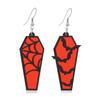 Aretes Creativos Retro de Halloween Araña Calabaza Bruja Acrílicos Personalizados Ataúd Hueco