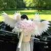 Ramo de Alas Rosa Eterna Beso de Hada Flor de Jabón Regalo Qixi para Novia Mejor Amiga Regalo de Cumpleaños