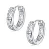Brinco de Argola com Padrão da Grande Muralha Vazado Estilo Étnico Moda Nacional Retro Brincos Pretos Moda Artística Masculina e Feminina Estilo Pessoal