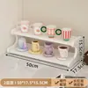 Organizador de mesa para mesas de comedor, portavasos, organizador de escritorio, vaso de agua, taza de café, juego de té, portavasos pequeño, estante de almacenamiento