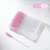 Pincel de Cílios com Cabo de Cristal Atacado Pincel Espiral para Sobrancelhas Pincel de Maquiagem Portátil Pente Descartável para Cílios e Sobrancelhas Ferramenta para Cílios Postiços