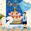 Set de Globos de Cumpleaños para Niños Decoración de Cumpleaños Infantil Fondo de Pastel Tela Colgante Decoración de Ambiente Globos
