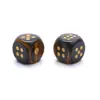 Dados de cristal natural de 15 mm, dados de seis caras de ágata y jade, grabados con números, accesorio para juegos de mesa de ocio y entretenimiento, artículo decorativo
