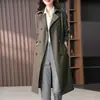 Cortavientos de longitud media para mujer 2026 Diseño Nuevo Primavera/Otoño Abrigo con Cintura Ceñida Ropa Exterior