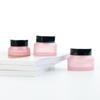 Caja de crema rosa, frasco de vidrio para crema facial, mascarilla, crema para ojos, cuidado de la piel, gran capacidad, paquete de prueba, portátil para viajes