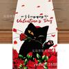 Amazon mais vendido Dia dos Namorados Dia das Mães anão de amor gato preto caminho de mesa decoração de casa mesa vendas diretas da fábrica
