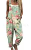 Pantalones de tirantes casuales de verano con estampado floral digital 3D para mujer, transfronterizos de Amazon Europa y América