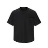 Camiseta de Manga Corta con Cuello Henry Disfrazado Nanxia para Hombre, Estilo Delgado de Verano Ropa para Hombre con Bolsillos, Camiseta Polo de Cuello en V de Seda Helada