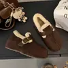 Zapatos de Invierno para Mujer, Zapatos Completamente Cubiertos Estilo Birkenstock, Nuevo Modelo 2026, Forrados de Felpa, Engrosados, Zapatos Cálidos de Algodón, Mocasines Peludos, A Prueba de Nieve