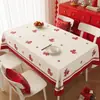 Nuevo Mantel Estilo Chino para el Año del Caballo 2026, Protector de Mesa Rojo Resistente al Calor, Cubierta Festiva para Mesa de Café